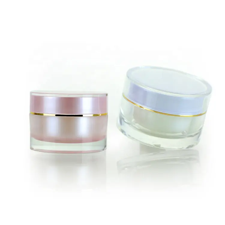 Wholesale Cosmetic Face Cream Jars Classic Style Double wall Round Acrylic Jars WO-5/ 15/30/50/100/200 g