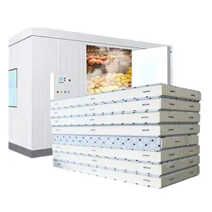 Chống cháy 16mm PU bánh sandwich phòng lạnh Bảng điều khiển 40ft vận chuyển container profiled tấm cách nhiệt