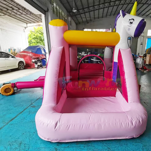 Château gonflable commercial à thème licorne, toboggan gonflable pour enfants, vente en gros - Product Image 2