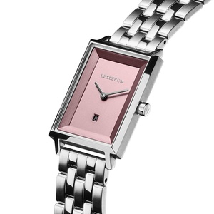 Reloj de Mujer de 37MM con Esfera Grande, Caja en Oro Rosa y Esfera Rosa, Reloj de Cuarzo Clásico de 3 Agujas para Damas - Product Image 2