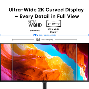 S34C500GAC ซัมซุง34นิ้ว wqhd 100Hz HDR FreeSync <span class=keywords><strong>VESA</strong></span> สมาร์ทวิวกว้างพิเศษ - Product Image 2