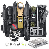 Kit de survie léger 17 en 1 de la marque Tomitomo pour le camping en plein air, la pêche et la chasse