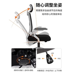 Silla de oficina ergonómica con respaldo alto de espuma Duorest cómoda de 50kg al por mayor, silla moderna contemporánea <span class=keywords><strong>HBADA</strong></span> E3 para tela de ordenador - Product Image 2