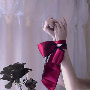 Zacht zijden satijnen lint slaapmasker sexy volwassenen blinddoek bondage accessoires handboeien blinddoeken voor seksspel - Product Image 3