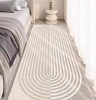 Tapis de chevet moderne 2026, épais, luxe léger, sensation haut de gamme, fausse fourrure cachemire, antidérapant, pelucheux, écologique, adapté aux animaux domestiques, pour chambre à coucher