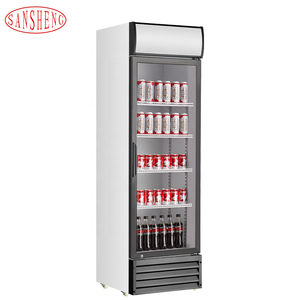 Réfrigérateur à boissons intelligent à porte simple en acier inoxydable, refroidisseur vertical, usage hôtelier et domestique, capacité 360L, vitrine réfrigérée - Product Image 1
