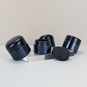 Bouteille en verre UV noir violet foncé à large ouverture avec couvercle à vis, disponible en 5ml, 10ml, 15g, 30g, 50g, 60g, 100g, 120g, 200g, 250g, 500g - Product Image 5