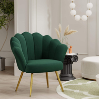 Chaise de salle à manger, table, nouveau design personnalisé, style nordique moderne, fauteuil d'appoint pour salon, fauteuil en velours à pétales de fleurs, canapé-lit