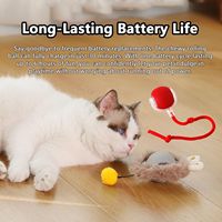 ZMaker Nouveau Design 360° Balle Interactive Intelligente Automatique pour Chien et Chat, Jouet Roulant avec Chargeur USB