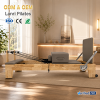 Machine de Pilates Reformer personnalisée en bois de chêne, réglable, durable, écologique et saine, avec logo premium, pour studio