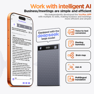 <span class=keywords><strong>Grabadora</strong></span> de Voz con IA M3, Transcribe y Resume, Cancelación de Ruido con IA, Compatible con 152 Idiomas, 64 GB de Memoria, Control por Aplicación - Product Image 2