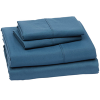 4 draps de lit king size en coton avec 2 taies d'oreiller pour hôtel