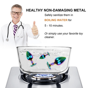 أمازون تبيع ألعاب جنسية للنساء والرجال مع سدادات شرجية معدنية ملونة وسدادات شرجية معدنية من حجر الراين على شكل قلب - Product Image 4