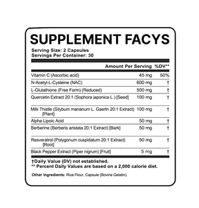 Nac Glutathion Capsule Alles In Éé<span class=keywords><strong>n</strong></span> Huidblekende Alfa-Liponzuur Quercetine <span class=keywords><strong>N</strong></span>-<span class=keywords><strong>Acetyl</strong></span>-L-Cysteïne Capsules - Product Image 2