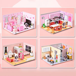 卸売<span class=keywords><strong>DIY</strong></span> 3Dパズル紙寝室ハウススタイル子供のための教育玩具 - Product Image 2