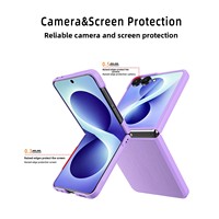 Étui de téléphone de haute qualité, nouvelle arrivée, ultra fin, en cuir PU, protection en verre trempé, antichoc, pour Samsung Z Flip 8