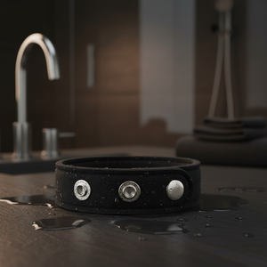 Anello per pene in neoprene nero con chiusura a scatto per uomo, anello per pene di alta qualità resistente all'acqua - Product Image 3