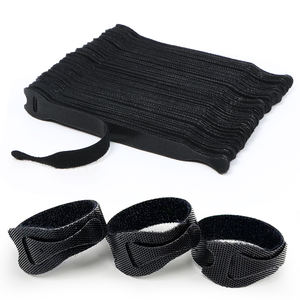 12x250mm Sarı Naylon Çevre Dostu Su Geçirmez Kendinden Yapışkanlı Çift Yanlı Alev Geçirmez Çift Taraflı Cırtlı Kablo Bağları Saklama Kayışları - Product Image 4