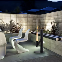 Poêle à granulés de bois portable en acier moderne, chauffage rapide et efficace pour patio, avec fonctions de sécurité, pour usage extérieur en jardin, allumage facile.