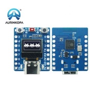 Carte de développement WiFi + BLE ESP32-C3 avec écran OLED de 0.42 pouces et antenne en céramique Options PCB bleu/violet