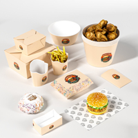 Cajas de Papel LOKYO para Papas Fritas y Alitas de Pollo para Llevar, Diseño Personalizado para Comida Rápida y Pollo Frito
