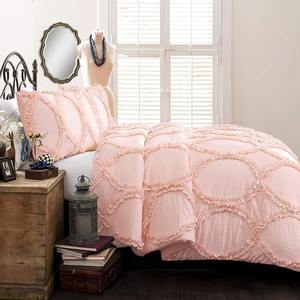 Juego <span class=keywords><strong>de</strong></span> Ropa <span class=keywords><strong>de</strong></span> Cama y Edredón <span class=keywords><strong>de</strong></span> 3 Piezas <span class=keywords><strong>de</strong></span> Algodón 100% con Volantes y Encaje, Tamaño King, Nuevo <span class=keywords><strong>de</strong></span> Fábrica <span class=keywords><strong>2023</strong></span> - Product Image 3