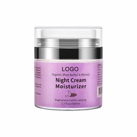 Crème de nuit anti-âge pure OEM 50g avec du rétinol et du beurre de karité biologique, hydratant raffermissant et adoucissant pour tous les types de peau