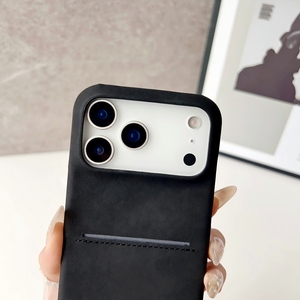 Étui de téléphone d'affaires à insertion de carte de luxe pour <span class=keywords><strong>iPhone</strong></span> 13 14 15 16 couverture arrière de téléphone en cuir à point Durable pour Samsung S24 Ultra - Product Image 6