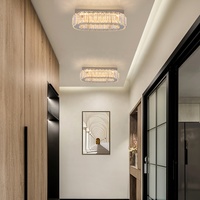 Plafonnier nordique de personnalité ovale simple chambre Restaurant Licht éclairage en cristal créatif