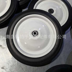 12 Inch Industrial Caster <b>Wheel</b> White <b>Plastic</b> Solid Rubber Silent Ball Bearing For Handcart Tool Cart - Product Image 3