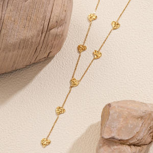 N & S Minimalistische Luxe 18K Vergulde Roestvrijstalen Hart Hanger Ketting Cadeau Voor Vrouwen - Product Image 4