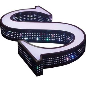 Lettere LED in Acciaio Inox Perforate Lateralmente a Lunga Durata, Insegna Pubblicitaria per Esterni IPX6 Impermeabile con Telecomando per Matrimoni e Hotel - Product Image 5