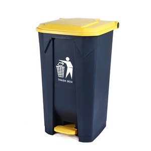Poubelle en plastique pour l'extérieur PE-HD médical mobile à pédale, conteneur à ordures extérieur pour la zone publique - Product Image 1