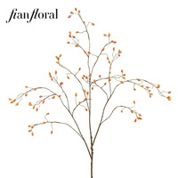 FONG IAN Rose artificielle réaliste de haute qualité, faite à la main, mini baies de cynorrhodon, multi-branches, décoration d'intérieur, Noël, automne