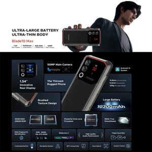Nuevo diseño <span class=keywords><strong>DOOGEE</strong></span> Blade 10 Max teléfono inteligente resistente 6,56 pulgadas Android 14 8GB + 256GB 10300mAh 4G OTG NFC teléfono Smartphone - Product Image 2