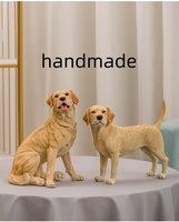 Artisanat en résine fait main, simulation de chien Labrador, ornement artistique, décoration de la maison, cadeau personnalisé, cadeau commémoratif pour les propriétaires d'animaux