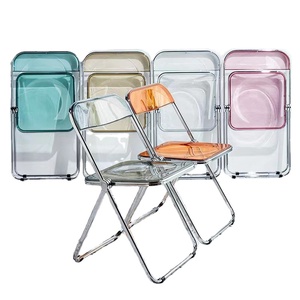 Acrylic Dining Chair Light Luxury Folding Chair Makeup Fashion Stool