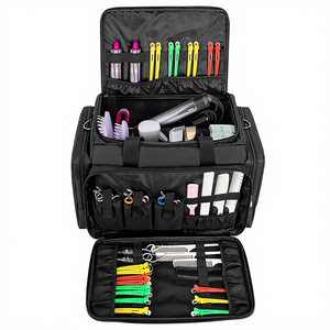 Boîte de rangement pour outils de barbier, grande, en nylon, multi-compartiments, multifonctionnelle, pour voyage et bureau - Product Image 1