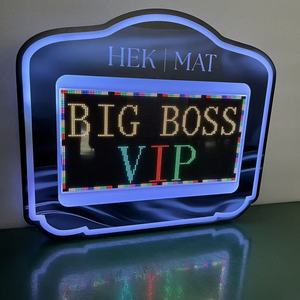 VIP Programlanabilir LED Ekranlı Şişe Sunum Cihazı Akrilik Neon Işıklı VIP Mesaj Gösterge Panosu Gece Kulübü Lounge Şişe Servisi için - Product Image 2