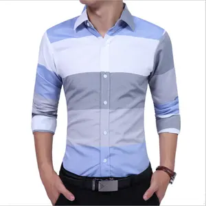 High Quality Custom TC Turn Down Collar Long Sleeve Print Shirt For Men