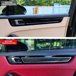 Kit de Mejora de Cubierta Decorativa para el Tablero y el Marco de las Puertas Interiores de Fibra de Carbono Real para <span class=keywords><strong>Porsche</strong></span> Cayenne 9Y0 2018-2023 - Product Image 4