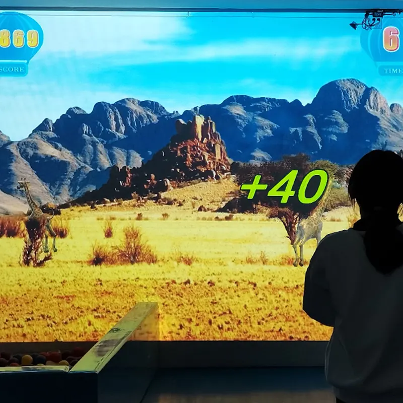 โปรเจ็คเตอร์ติดผนังแบบโต้ตอบ,เกมทุบลูกบอลมหัศจรรย์เกม AR Kinect เกมเด็กติดผนังแบบโต้ตอบที่สมจริง