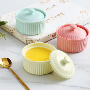 Ramequín de Cerámica Pequeño <span class=keywords><strong>y</strong></span> Económico para Postres, con Tapa, Color Personalizado, al por Mayor - Product Image 3