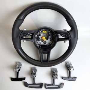 Customized Carbon Fiber Steering Wheel for Porsche 911 718 991 Cayenne Macan Boxster Panamera Old to New Aftermarket Retrofit - Product Image 4
