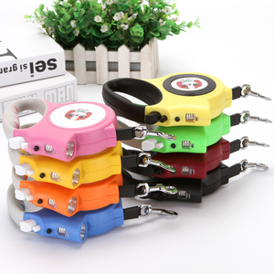 Logo personalizzato Led guinzaglio per cani retrattile accessori flessibili cintura da passeggio illuminata con Flash luminoso Nylon guinzaglio automatico per cani da compagnia - Product Image 1