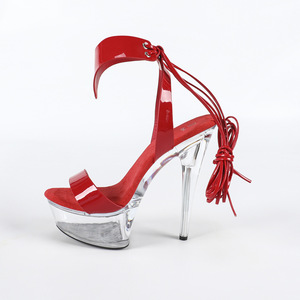 Zapatos de baile en Barra de 15cm para mujer, zapatos de tacón alto con plataforma de PU, Sandalias de tacón alto, zapatos de escalada en barra, tacón personalizable - Product Image 2