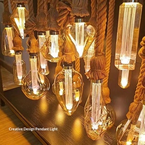 Risinglights Creative Design Atmosphere Brown Glass Single Pendant <strong>Light</strong> 2700K Soft Warm White Ambient <strong>Light</strong> <strong>Small</strong> Circle <strong>Shade</strong> - Product Image 2