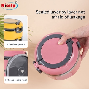 Scatola da pranzo tiffin in acciaio inossidabile colorato thermos impilabile lunch box porta porta-pranzo tiffin carrier - Product Image 3