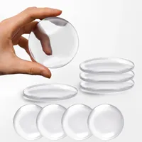 Butoir de porte en silicone, pare-chocs de poignée de porte, 6 pièces, protecteur mural rond en caoutchouc transparent pour bouton de porte
