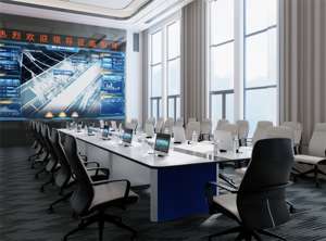 Console de salle de contrôle de surveillance d'informations intégrée moderne, mobilier commercial, table de conférence multi-personnes, utilisation scolaire - Product Image 6